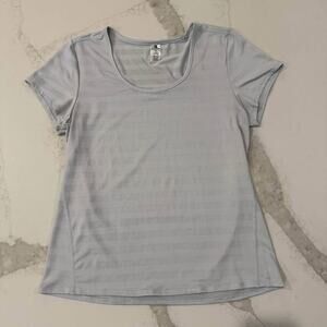 Active Life ScoopNeck ShortSleeve Performance Shirt Womens Large Gray Athleisure
